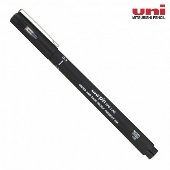 Liner Uni-ball PIN03-200S pe baza de apa NEGRU 0.3 mm