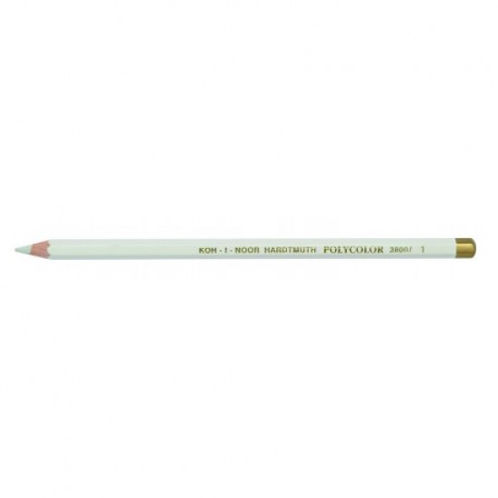 Creioane Koh-I-Noor POLYCOLOR, ALB TITAN, diametru mina 3.8 mm, pretul este pe bucata