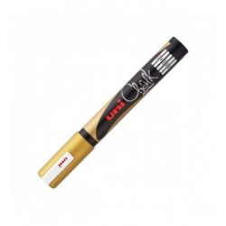 Marker cu creta lichida Uni-ball Chalk PWE-5M auriu Marker cu creta lichida Uni-ball Chalk PWE-5M auriu